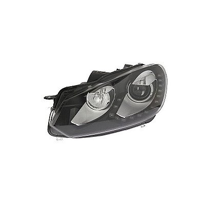 Vw  Golf Vi, 09 - 12 Žibintas Priekinis - (Dešinė) - Hella, El.valdymas, Su Motoru, Bi-Xenon, Led, D1S, Led, Py21W, W5W, Ece, Be Xenon Lemputės, Su Dieno