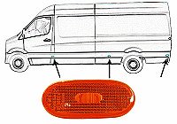 Vw  Crafter, 06 - 17 Posūkis Ant Sparno - (Lh=Rh) - Eu, Geltonas, Su Cokoliais internetu
