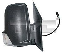 Vw  Crafter, 06 - 17 Veidrodėlis - (Dešinė) - (06-09), El.valdymas, Šildomas, Chromuotas Stikliukas, Convex, Su Posūkiu internetu