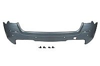 Bmw 5 (F10/F11), 2009.12-2017 Galinis Bamperis F11, M Sport, Wgn, Komplektas, Su Skylėm Parktronikams, 520/525/528 internetu