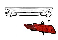 Atšvaitas į galinį bamperį internetu