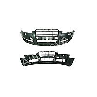 Audi A6 (C6), 2004.05-2008.10 Priekinis Bamperis Su Skylėm Žibintų Apiplovimui, Gruntuotas internetu Audi A6 (C6), 2004.05-2008.10 Priekinis Bamperis Su Skylėm Žibintų Apiplovimui, Gruntuotas internetu