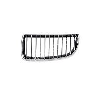 Bmw 3 (E90/E91), 2005.04-2008.08 Grotelės - (Kairė) Su Chromuotu Rėmeliu, Chromuotos, Juodos internetu